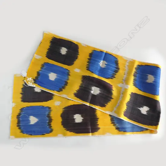 A piece of bright yellow ikat, 1330 x 300mm…